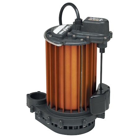 Liberty Pumps 1/2 Hp Submersible Sump Pump Poly/Alum. 115V. Vmf Vertical Magnetic Float 10Ft Cord 457